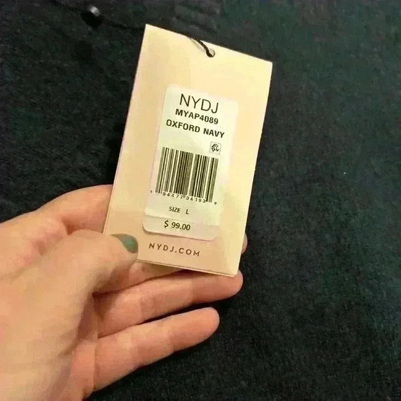 NWT NYDJ Blue Knit Sweater Size Large - Picture 3 of 6